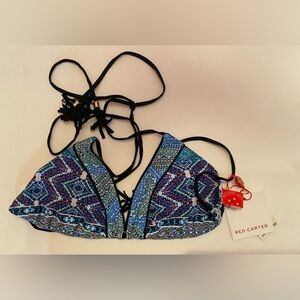 NWT Red Carter Bikini Swim Top Size Small